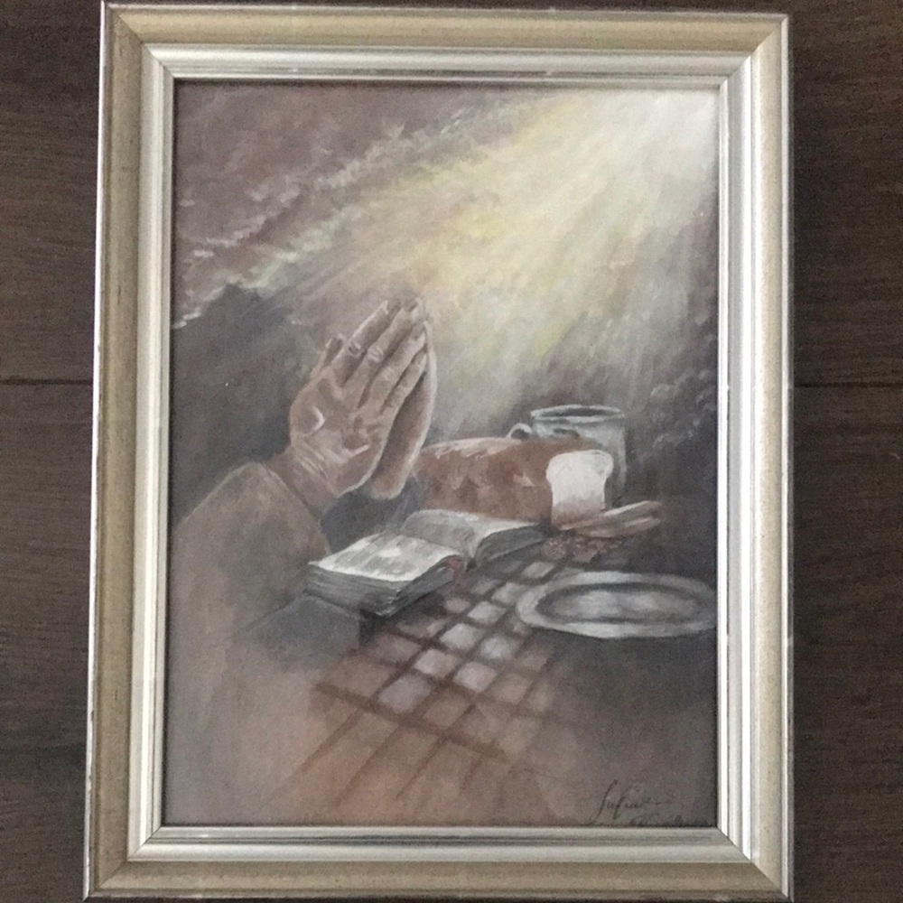 Framed Inspirational Prayer Still Life Wall Art - Neutral Tones
